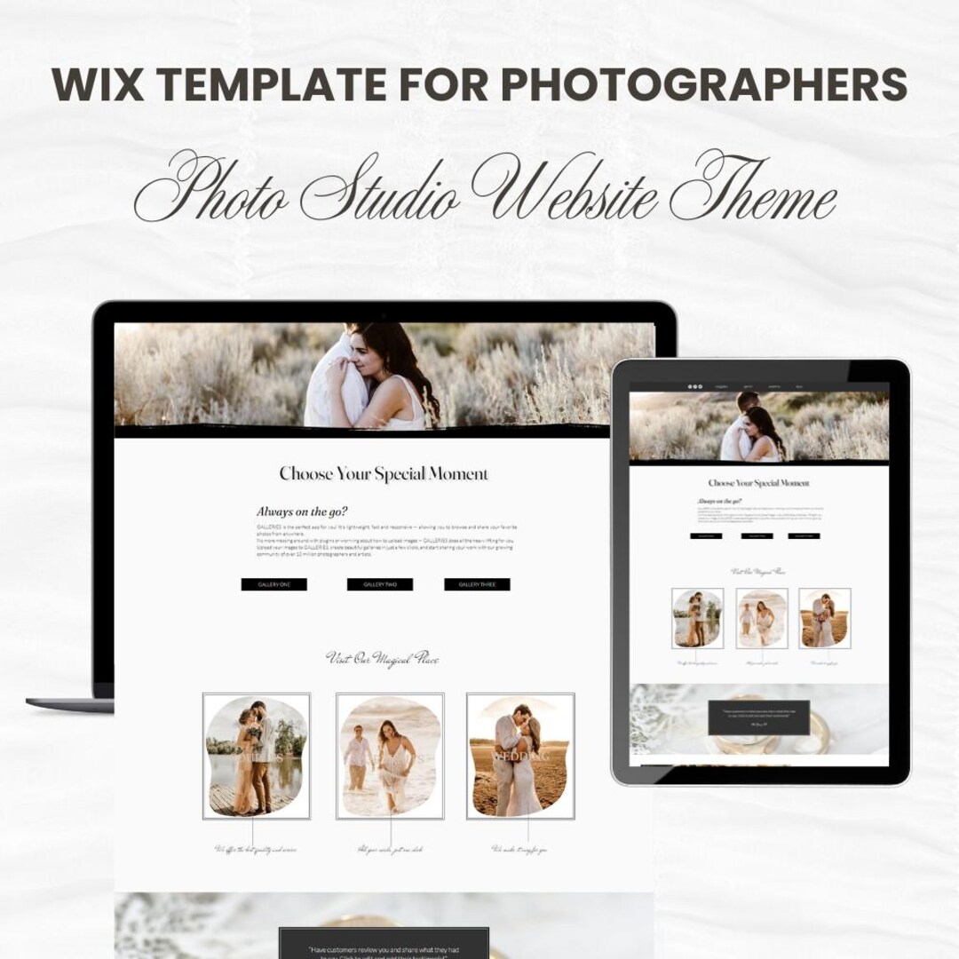 Wix Photographer Website Template, Photo Studio Theme - Etsy