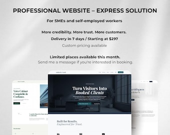 Criação de Site Profissional de 1 Página no Wix | Pequenas Empresas, Empresas de Serviços (Entrega em 7 Dias)