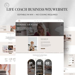 Plantilla de sitio web de Wix para coaching de vida: tema elegante para coaching