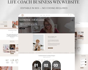 Modelo de site Wix para negócios de coaching de vida – Tema elegante para coaching