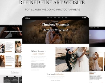 Modelo Wix para Fotógrafo de Casamentos de Belas Artes | Site de Portfólio Editorial para Noivas