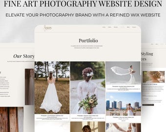 Modelo de site Wix para estilista de noivas de luxo, design elegante para negócios de decoração de casamentos.