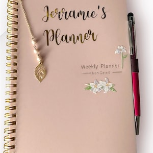 Undated planner |Personalized | Agenda A5 | School| Office| Events| Diary