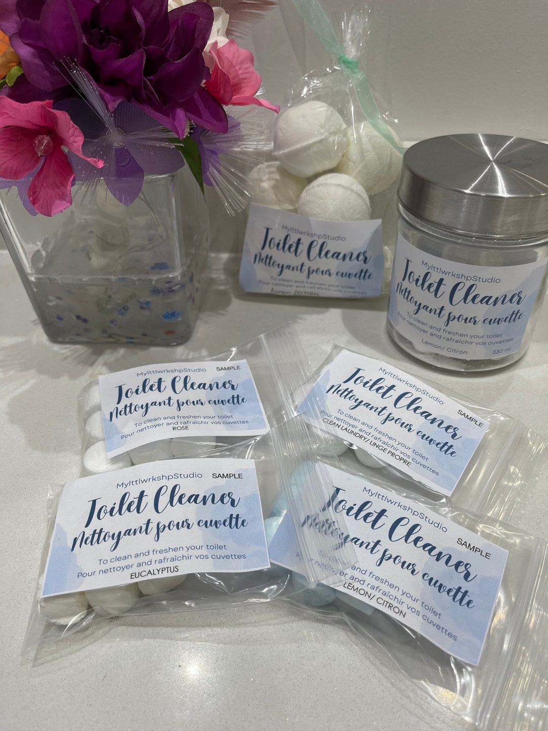 Toilet Cleaner Sampler Pack Eco Friendly Fizz Bomb Gift Ideas Cleaning