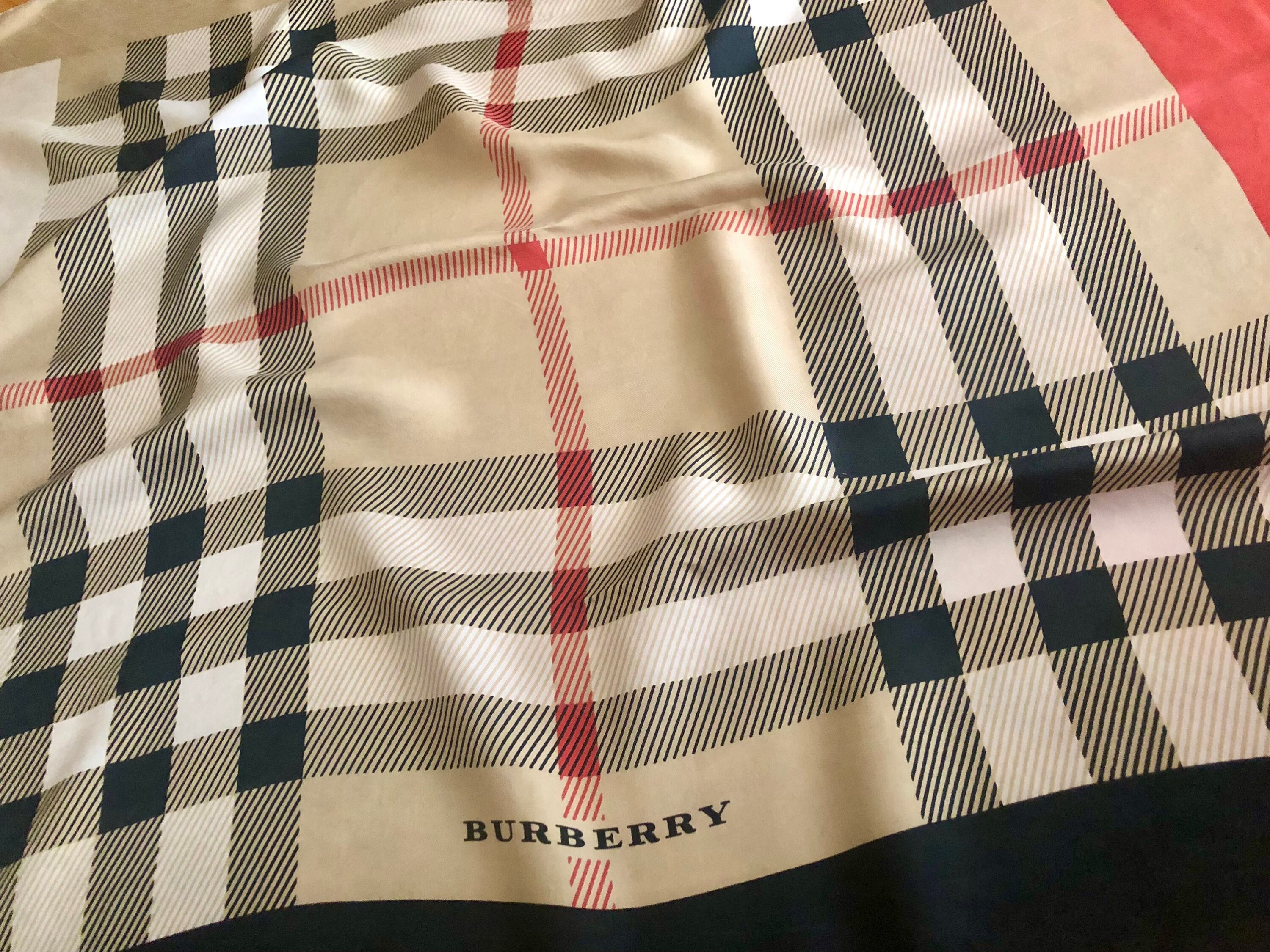 Vintage Burberry Silk Scarf Classic Burberry Scarf Women Scarves Gift for Her Etsy