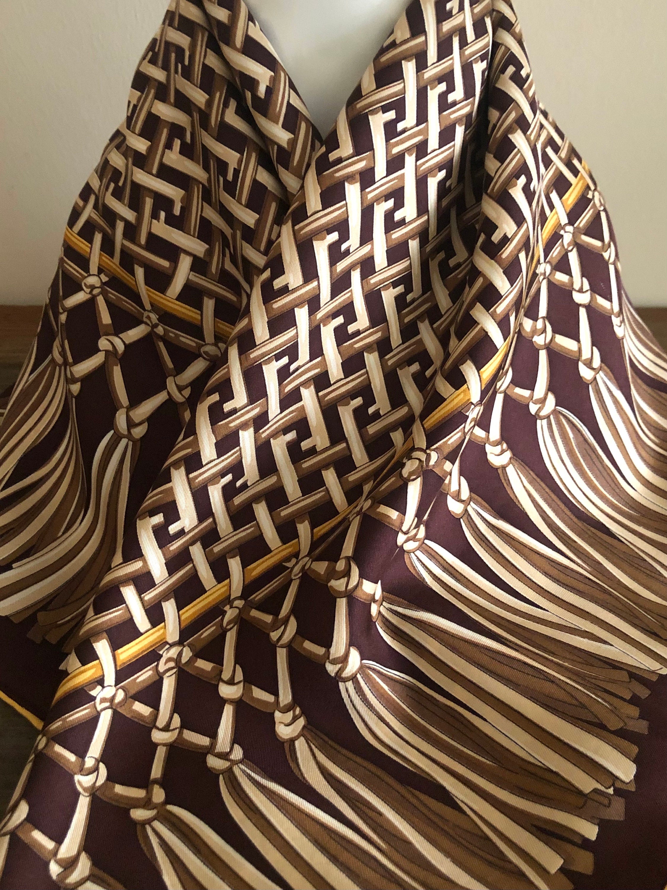 Designer Inspired Black & Brown FF Scarf