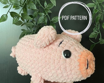 Peggy the Pig PDF Crochet Pattern | Chubby Critters Collection