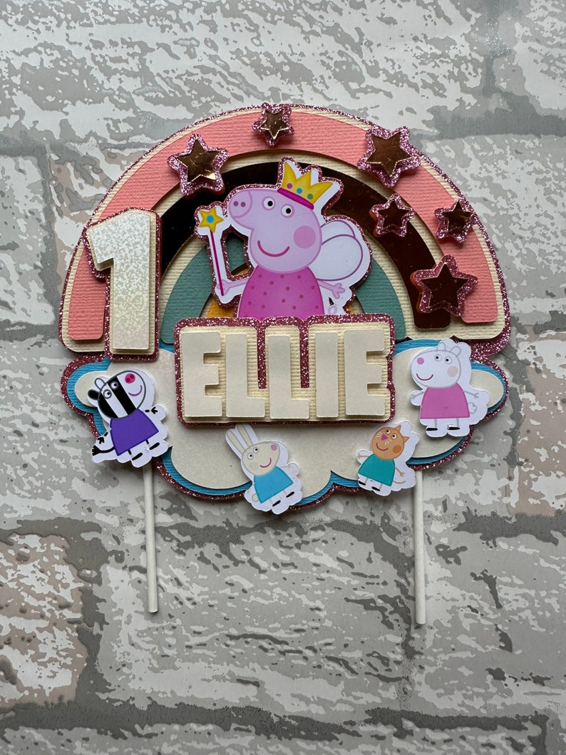 Peppa Pig Cake Topper / Personalised Cake Topper Etsy UK