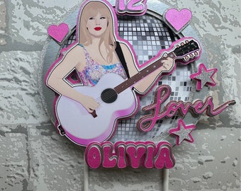 Taylor Swift inspirierter Cake Topper / personalisierter Kuchen Topper