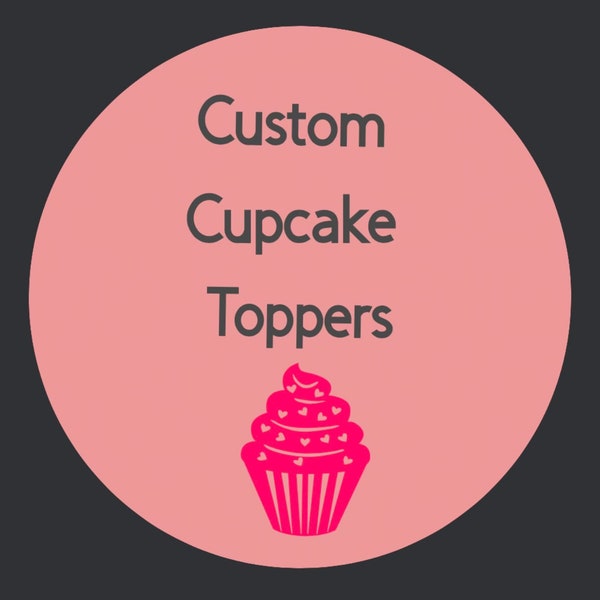 Personalised Cupcake Toppers Etsy UK