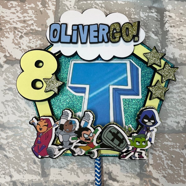 Teen Titans Go cake topper / personalised cake topper