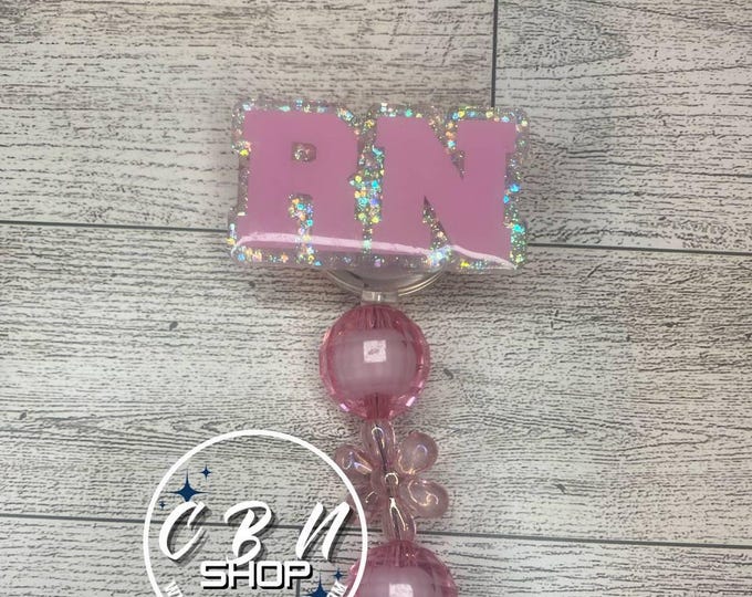 Registered Nurse Beaded Badge Reel | RN