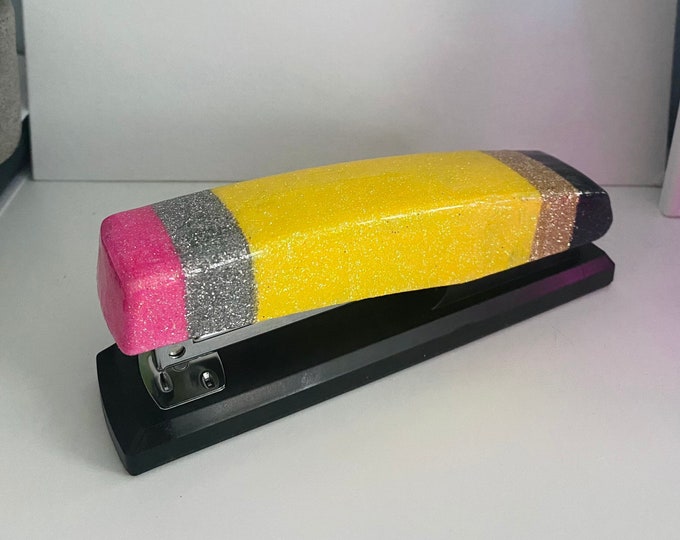 Pencil Glitter Epoxy Stapler