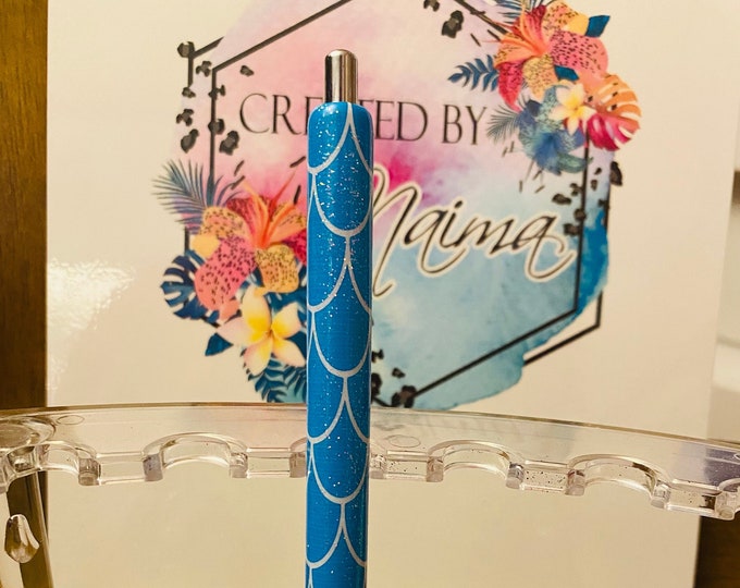 Refillable Mermaid Scales Epoxy Gel Pen