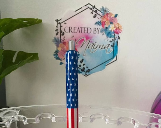 Refillable United States Flag Gel Epoxy Pen