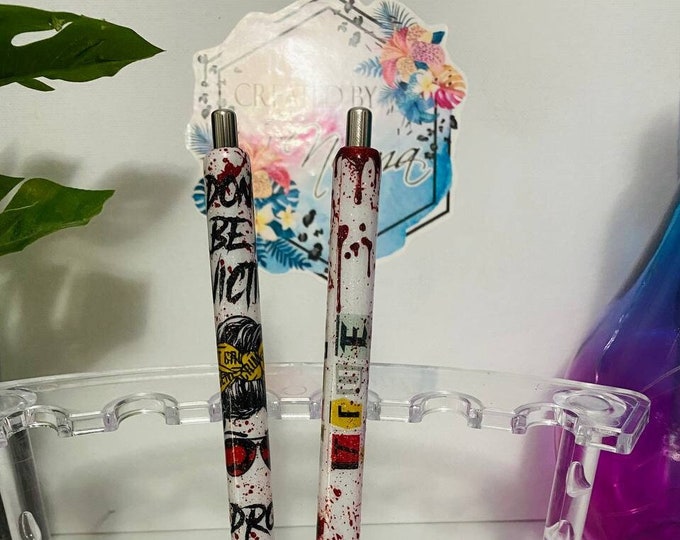 Refillable True Crime Junkie Epoxy Gel Pen