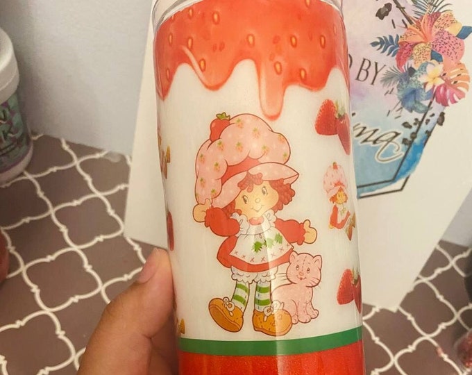 Strawberry Shortcake Epoxy Tumbler - 20oz Skinny Stainless Steel