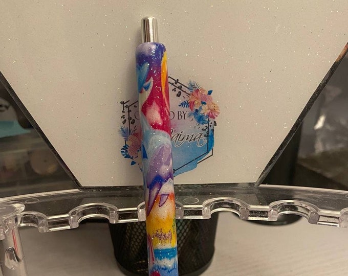 Refillable Colorful Dolphins Epoxy Gel Pen