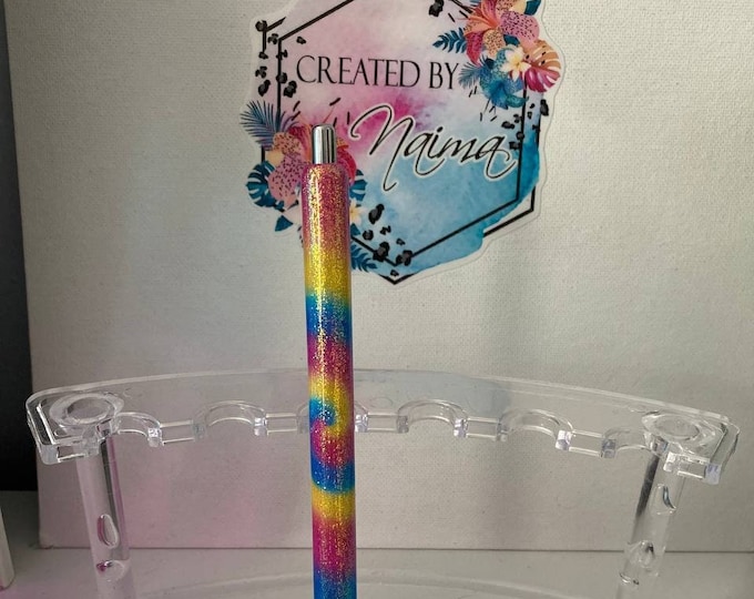 Refillable Tie Dye Swirl Epoxy Gel Pen