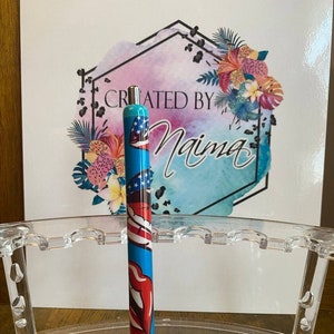 Refillable American Lips Epoxy Gel Pen