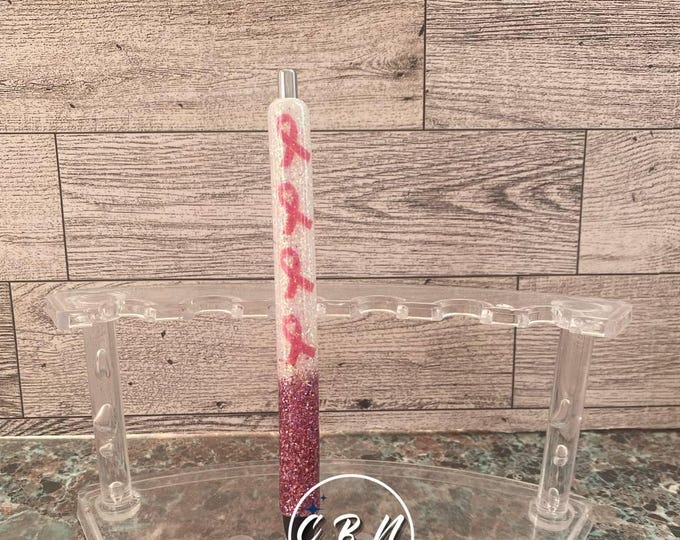Refillable Breast Cancer Awareness Epoxy Gel Pen