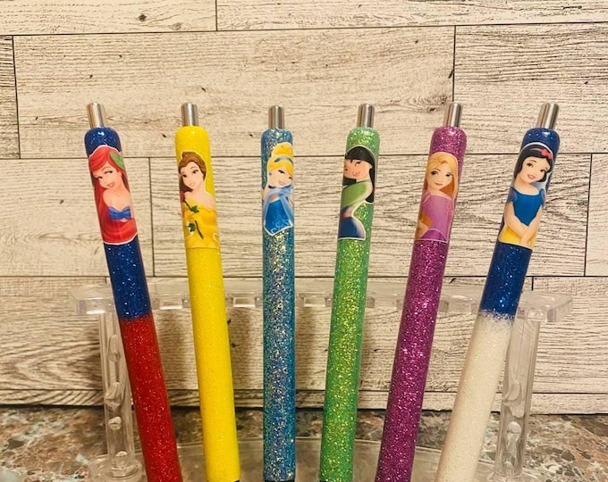 Refillable Disney Princess Glitter Gel Pens
