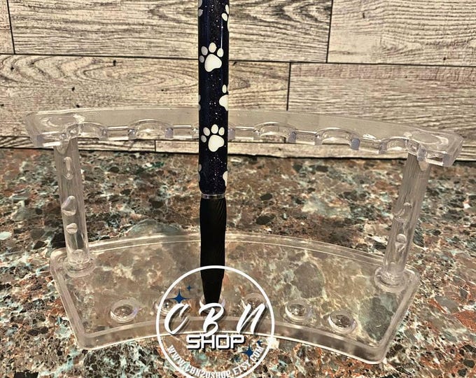 Refillable Paw Print Glitter Epoxy Gel Pens