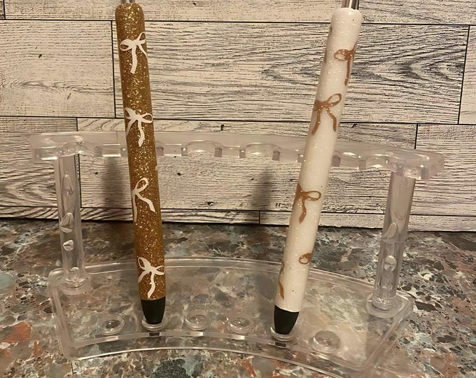 Refillable Coquette Bow Glitter Gel Pen