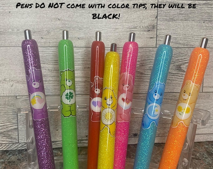 Refillable Care Bears Glitter Epoxy Gel Pens