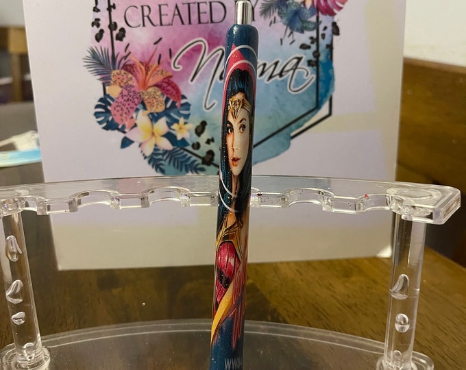 Refillable Wonder Woman Epoxy Gel Pen