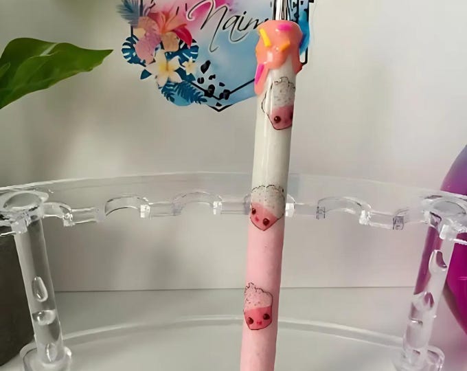 Refillable Frosted Cupcake Glitter Epoxy Gel Pen