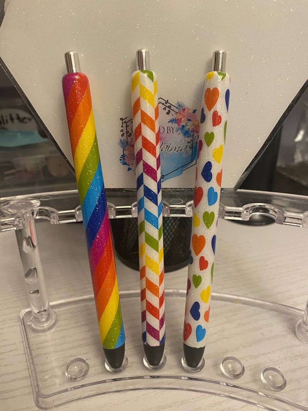 Refillable Rainbow Pride Epoxy Pen Etsy