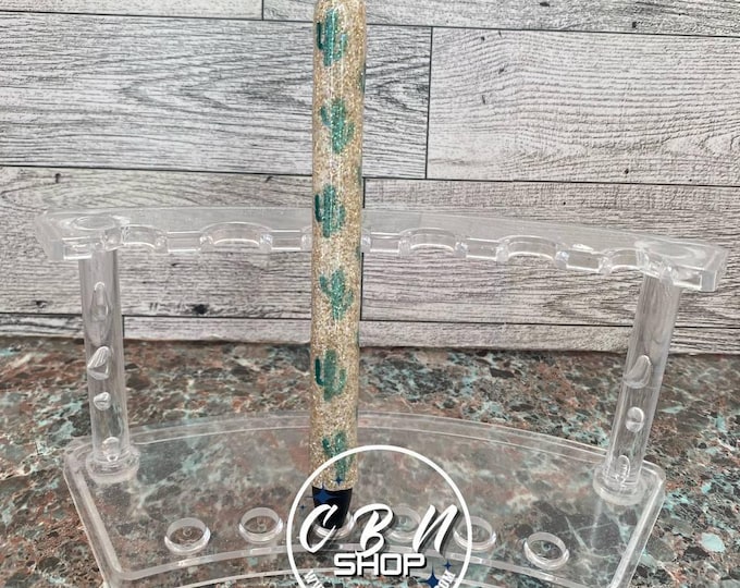 Refillable Cactus Glitter Epoxy Gel Pen