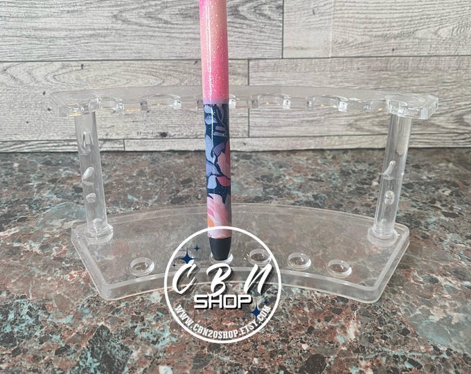 Refillable Flower Swirl Glitter Epoxy Gel Pen