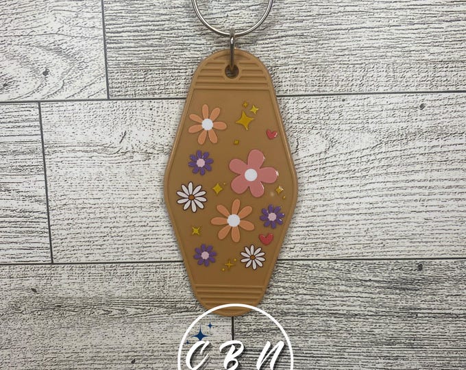 Vintage Flower Motel Keychain