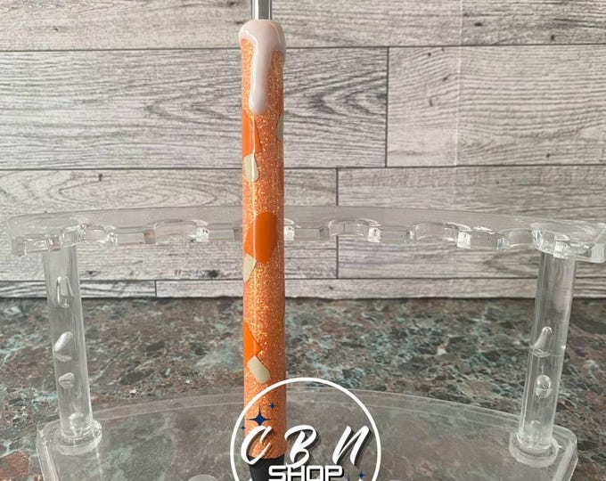 Refillable Creamsicle Glitter Epoxy Gel Pen