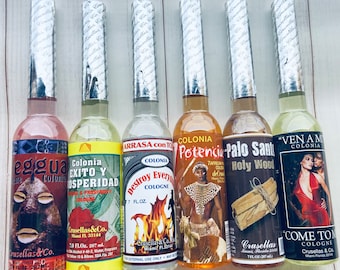 Elegua, Prosperity, Destroy Everything, 7 Potencia, Holy Wood, Come to Me Cologne// Ven a Mi , Palo Santo, Exito y Prosperidad Colonia//