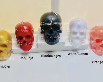 Skull figure candles, Velas de Calavers