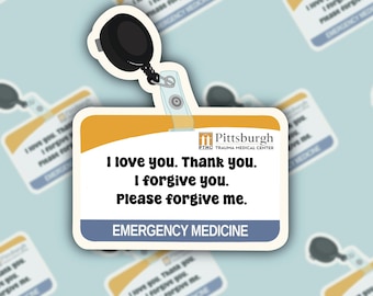 The Pitt badge sticker