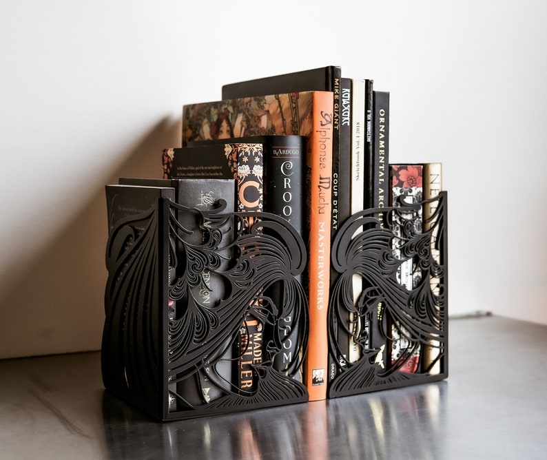 Steel Art Nouveau Bookends Double Sided Etsy Australia