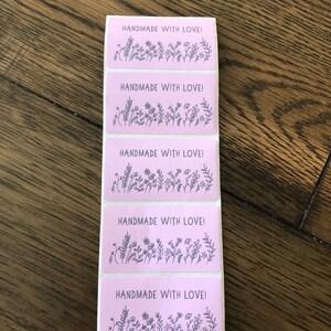 Handmade With Love Packaging Stickers