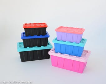 Custom Color Mini Storage Tote Sold Individually | Multiple Sizes | 3d Printed