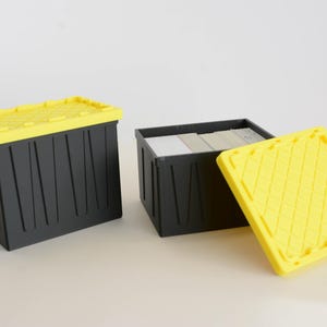 Poker Cards & Canasta Storage Tote *Custom Size* with Snap-On Lid | Tiny Costco-Style tote Fits 6 Decks of Playing Cards