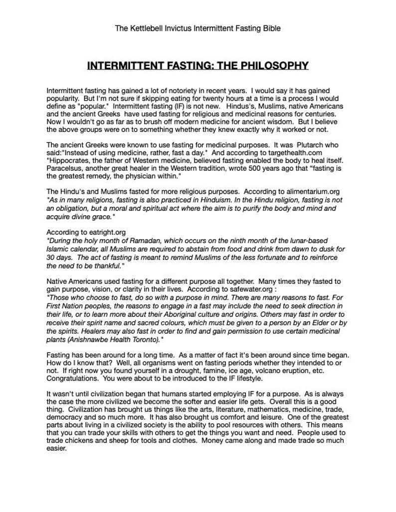 The Intermittent Fasting Bible - Etsy