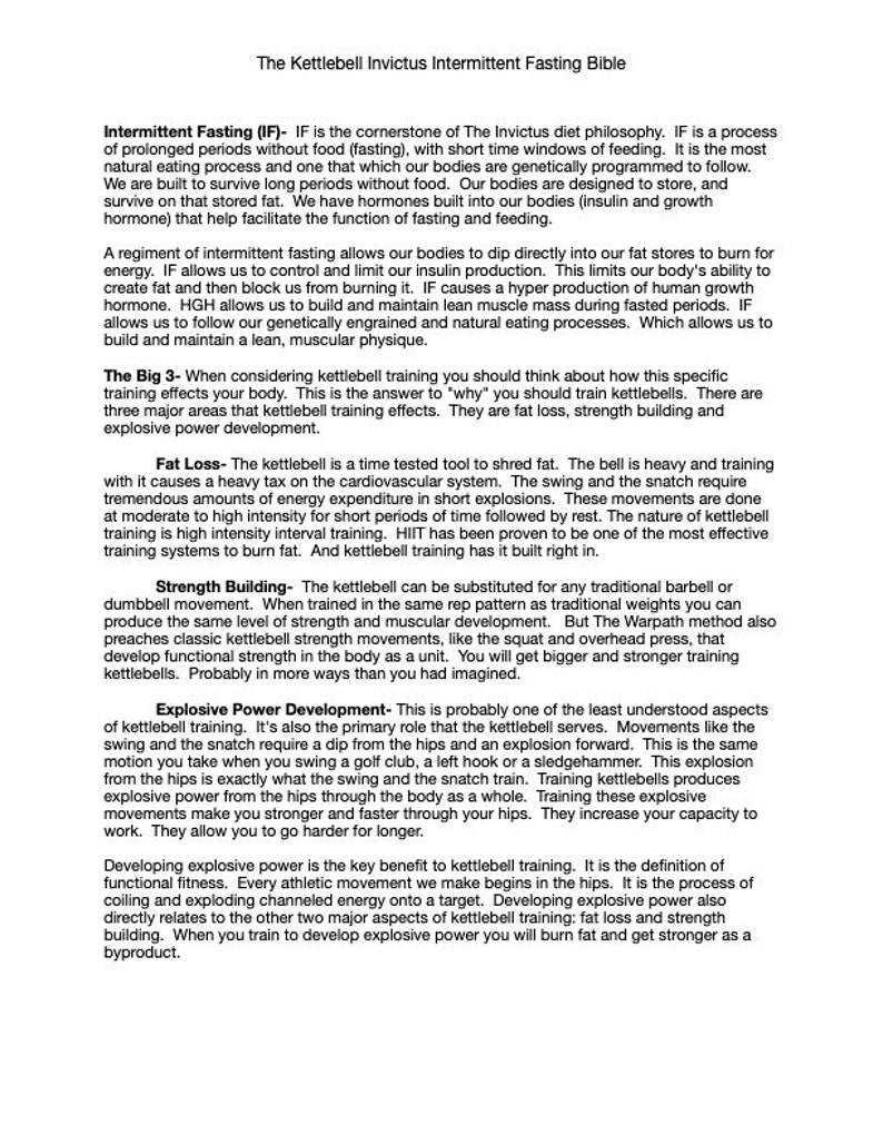 The Intermittent Fasting Bible - Etsy