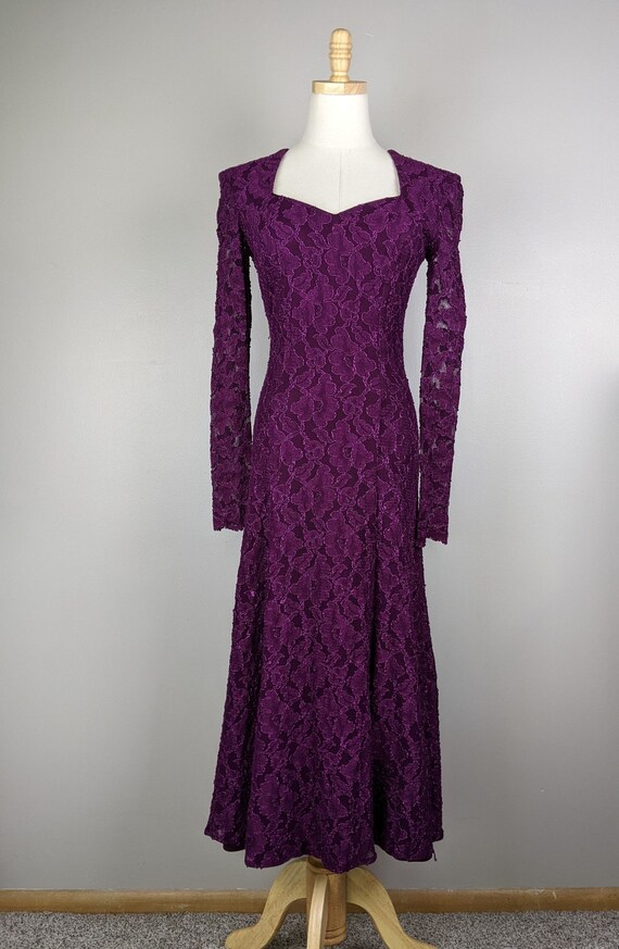 80s/90s Purple-ish Burgundy Lace Party Dress by Molly Malloy for All That Jazz, Bust 32, Waist 27, Hips 31, Fits Like Size XXS/XS - Etsy Canada 80s/90s Purple-ish Burgundy Lace Party Dress by Molly Malloy for All That Jazz, Bust 32, Waist 27, Hips 31, Fits Like Size XXS/XS - Etsy Canada
