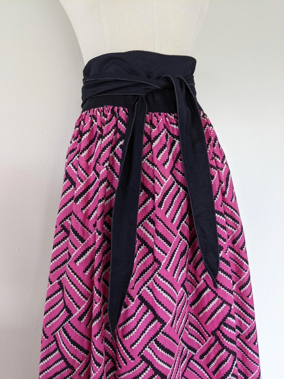 Pink 80s wrap skirt by Jeanne Marc, Waist 30-36 i… - image 4