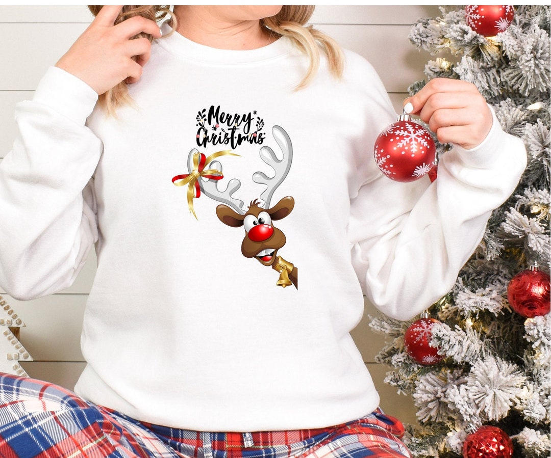 Merry Christmas 2024 Merry Christmas Reindeer Funny Reindeer Etsy