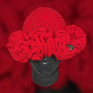 Dramatic Ruffle Crochet Hat | Crochet Ruffle Hat | Trendy Hat | Crochet Bucket Hat | Handmade | Unisex | Crochet Gift