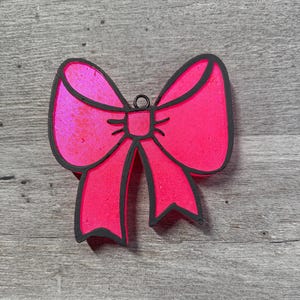 Neon Pink Bow Freshie, Car Freshie, Bow Car Accessories, Car Accessory,